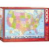 Puzzle Carte Des États-Unis - Eurographics - 1000 Pièces - Rouge - Multicolore - Adulte - Mixte