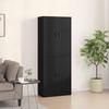 Wall Cabinet 2 pcs Black Oak Effect 69.5 x 34 x 90 cm