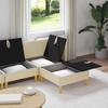 Modular Sofa Set with Storage Space 4 Pcs Cream Fabric
