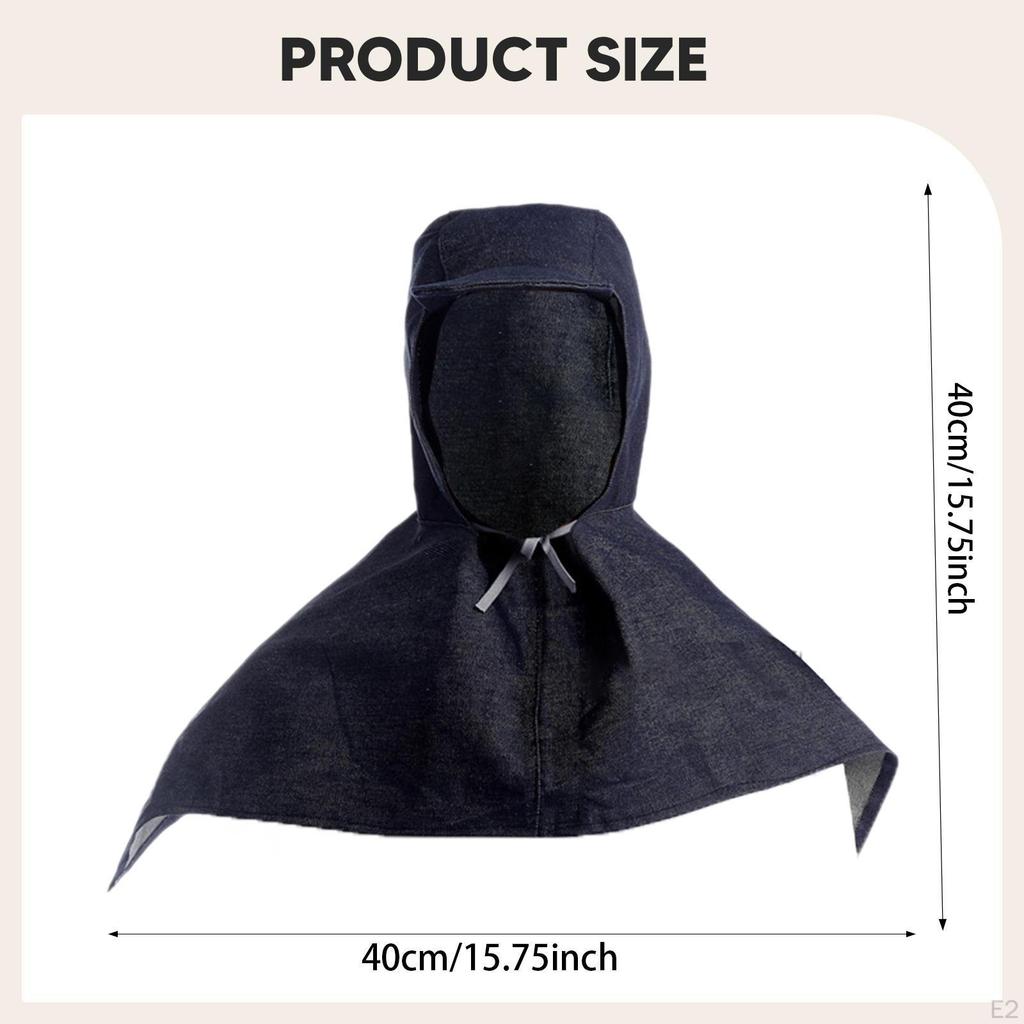 Kaptur Spawalniczy Czapka Robocza, Pełne Zakrycie Głowy, Wygodny i Odporny na Zużycie dla Mężczyzn Kobiet,