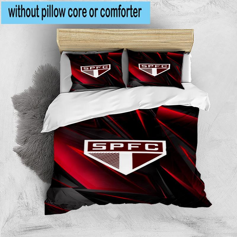 3pcs Spfc Team Crest Design Printed Bedding Set Duvet Cover Closure Includes 1 Duvet Cover & 2 Pillowcases Bedding Sets Home Decor Gifts