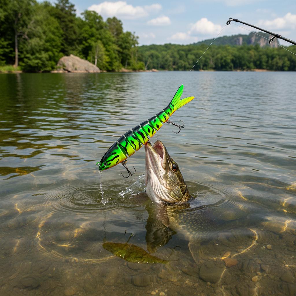 14cm 8-Joint 3-Pack Fishing Lures Set Durable ABS Hard Bait for Freshwater Predator Fishing
