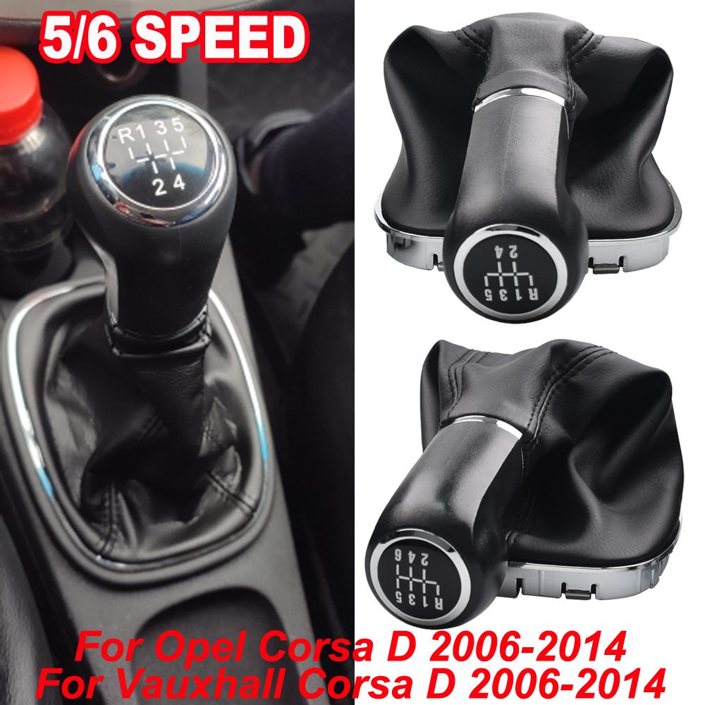 For Opel/Vauxhall Corsa D 2006 2007 2008 2009 2010 2011 2012 2013 2014 Gear Shift Knob Lever Stick Gaitor Boot Cover Frame Case