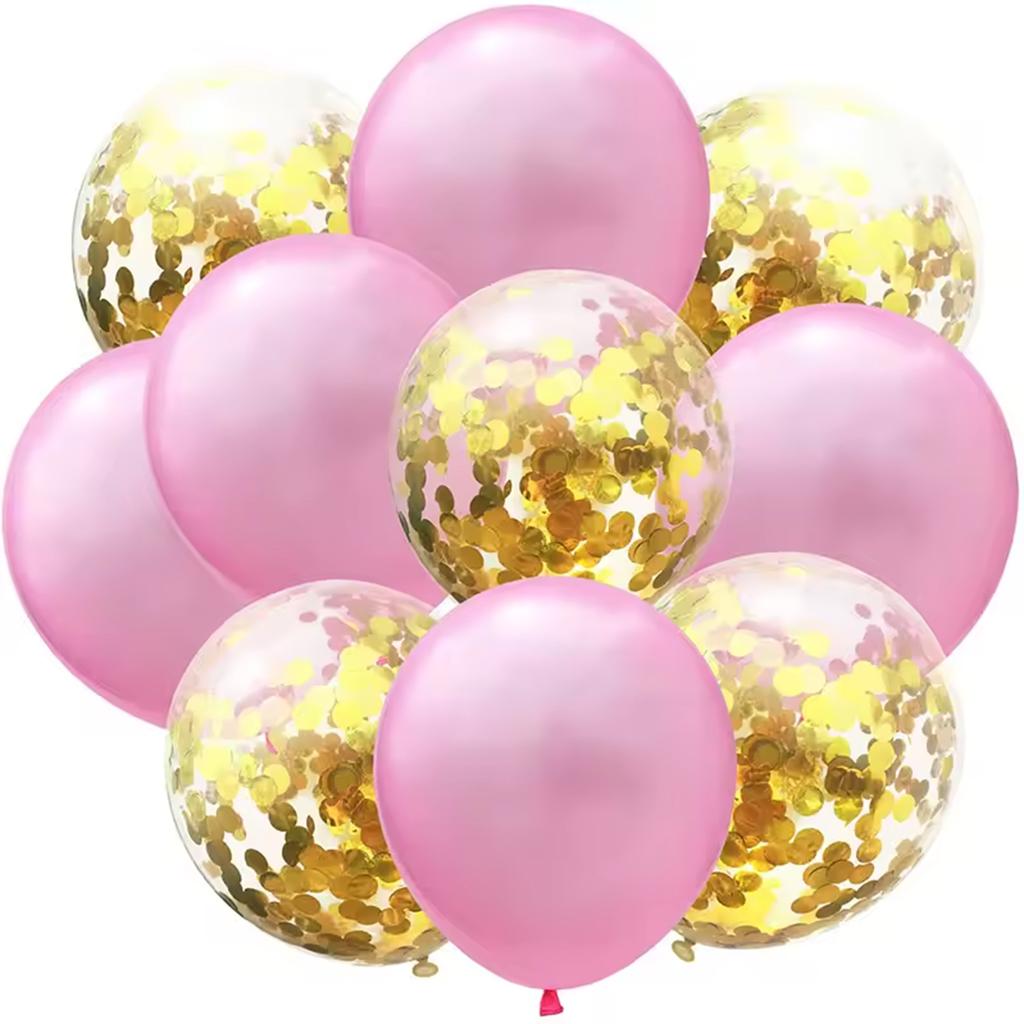 10pcs Mix Black Silver Confetti Balloons Wedding Birthday Party Decoration Metallic Helium Balloon Baby Shower Glitter Globos