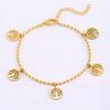 Titanium steel bracelet with a light luxury and high-end feel, beaded tree of life sand gold bracelet for women, non-fading stainless steel jewelry