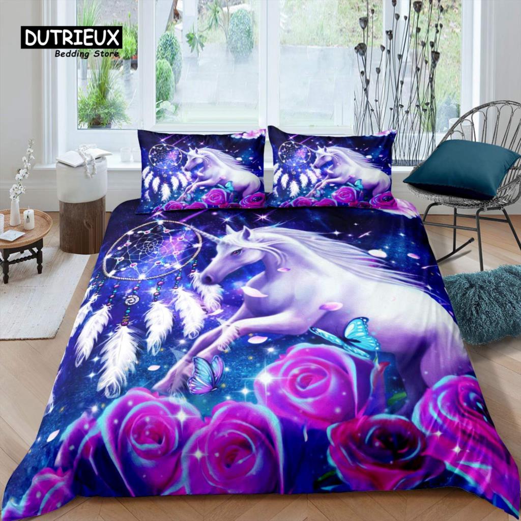 Dreamcatcher Duvet Cover Boho Dream Catcher Comforter Cover Microfiber Indian Native Tribal Elements Bedding Set King Queen Size