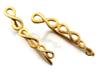 375 gold earrings infinity signs elegant gift 9k