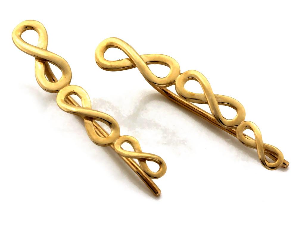 375 gold earrings infinity signs elegant gift 9k