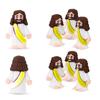 12/48 Stücke Mini Jesus Figur PVC Retter Jesus Figur Modell Statue Skulptur Desktop Dekoration Ostern Ornament Weihnachten Festival Geschenk