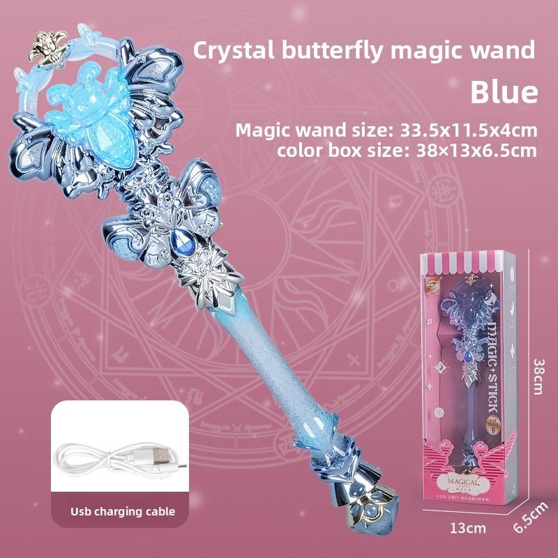 Kristall-Schmetterlingsfee Zauberstab Mit Licht Und Ton Für Mädchen Kinder Geschenk