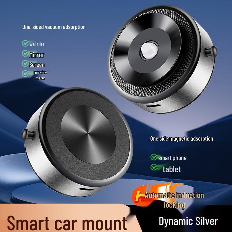 X8Q Magnetic Car Phone Holder: Universal Rotating Vacuum Mount with Screen Sticker Douyin-Compatible