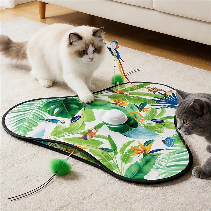ABBP-Interactive Cat 2-In-1 Rolling Automatic Interactive Pet Games For Home Outdoor Play Training
