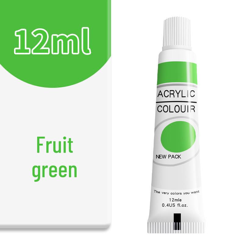 12-Color 12ml Acrylic Paint Tube for Children's DIY Hand-Painted Projects