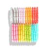 24pcs/set Stroller Teething Rings for Babies Clip on Baby Rainbow Loop  Kids/Children