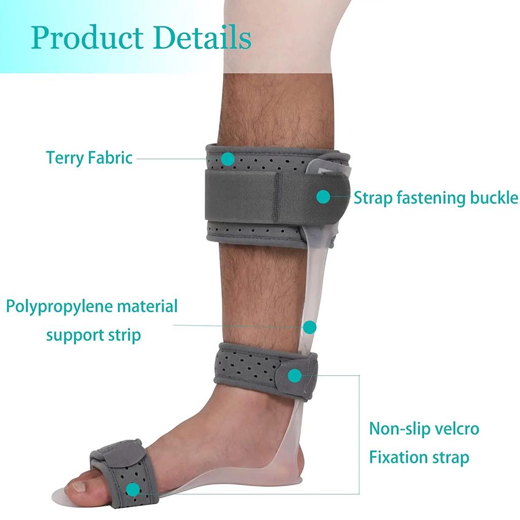 AFO Foot Drop Brace, Medical Ankle Foot Orthosis Support Stabilizer, Drop Foot Postural Correction Brace, AFO Splint for Walking