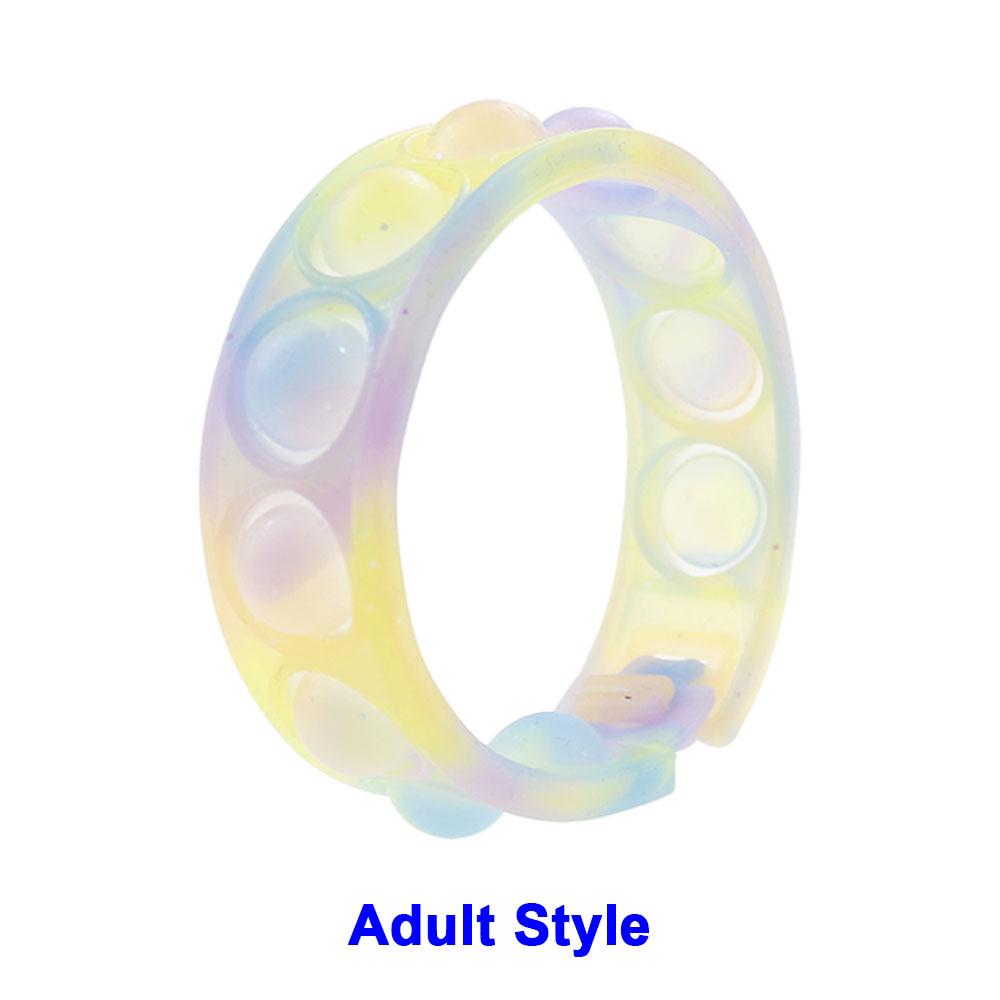 Mondo Silicone 1pz Stili Corti Pops Bolle Braccialetto Decompressione Giocattolo Sollievo Stress Colorato Braccialetto Silicone Adulti Bambini Giocattoli
