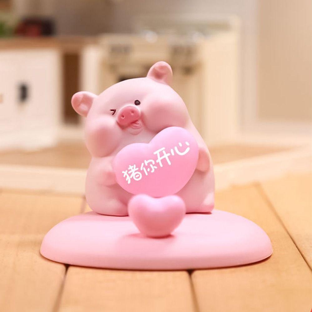 Creative Pig Phone Holder Pig Shaped Cute Pig Phone Rack Mobile Phone Bracket Desktop Decoration