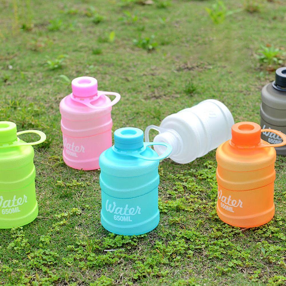 Fruit Tea 650ml Bucket Cup Drop Resistant Leak-proof Plastic Cup Creative Design Mini Size Water Bottle School