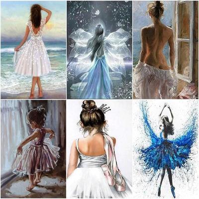 5D Diamond Painting Girl DIY Embroidery Full Round Rhinestone Picture Mosaic Home Decor 40X50CM
