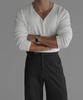 Baulopeulodeogteu Fine Ribbed V-Neck Long Sleeve Knit Tee [Ivory]