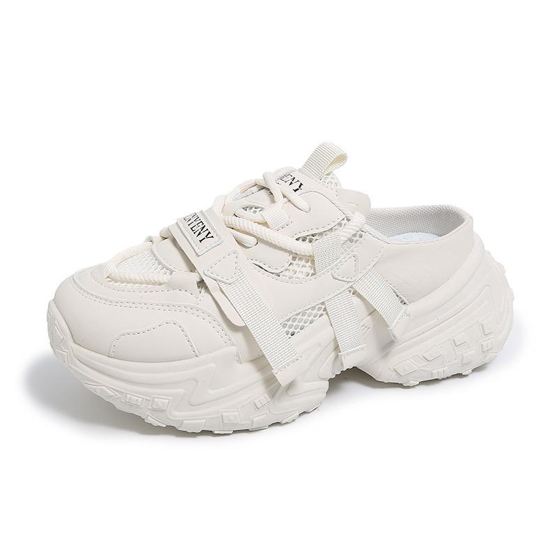 

Новые кроссовки для пап, спортивные кроссовки для бега и повседневные кроссовки имеют толстую подошву для увеличения роста. 35 бежевый