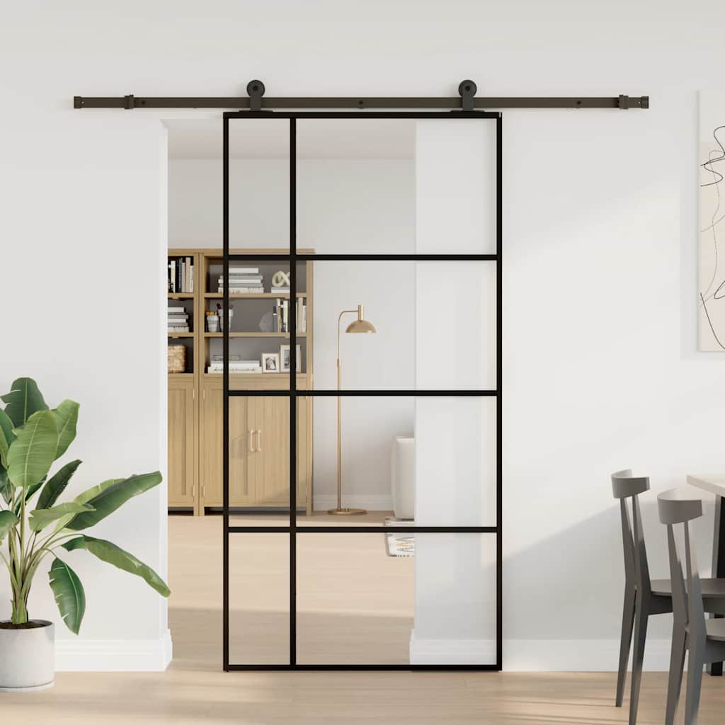 Vidaxl Sliding Door A With Accessories, 102.5X205 Cm, Esg And Aluminum