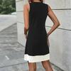 Ladies' Loose And Comfortable Casual Summer Fashion Elegant Vest Skirt Fake Two-piece Sleeveless Dress