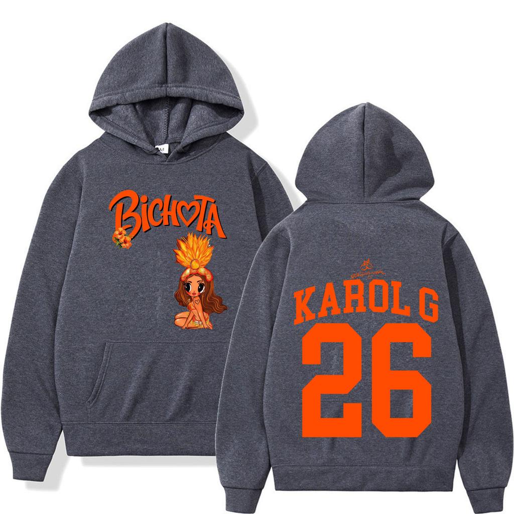Karol G Tropicoqueta Tour Album 2026 Print Hoodie Herren Damen Mode Pullover Winter Langarm Hohe Qualität Herren Sweatshirts