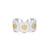 Retro Daisy Flower Adjustable Open Ring for Men Women Punk Gothic Edgy Silver-plated Copper  T Boho Accessories Gift