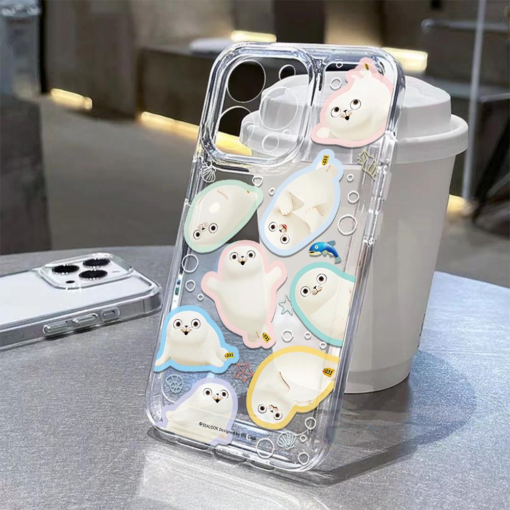 

Cute Sealook Phone Case For Samsung Galaxy S25 S24 S23 S22 S21 S20 FE Note20 Note10 Edge Plus Ultra Lite 5G Clear Back Cover Samsung Note10