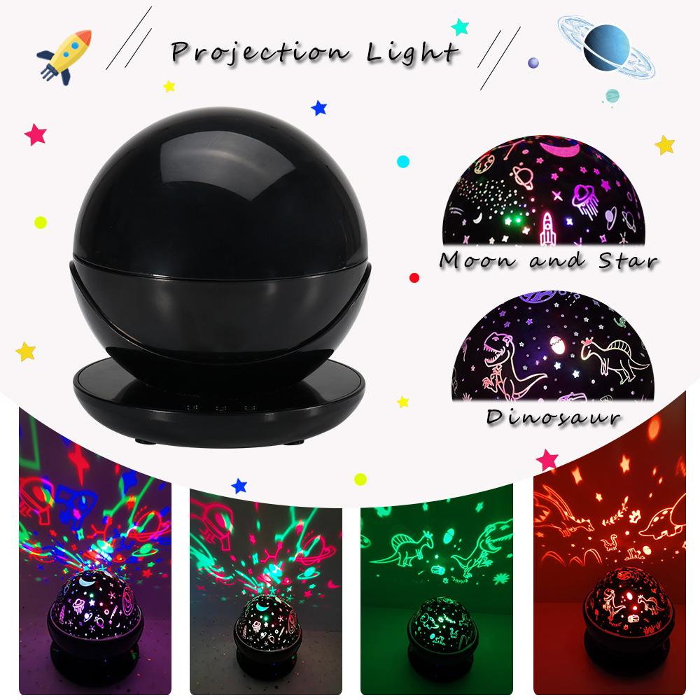 Night Light for Kids Dinosaur Room Decor for Boys LED Galaxy Projector Rotation Night Lamp Projector Sky Lights Christmas Gifts