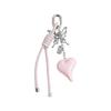 Elegant Phone Charm Bows Bag Pendant for Backpack Purseand Handbag Wallet Stylish Heart Keychain Accessory for Women
