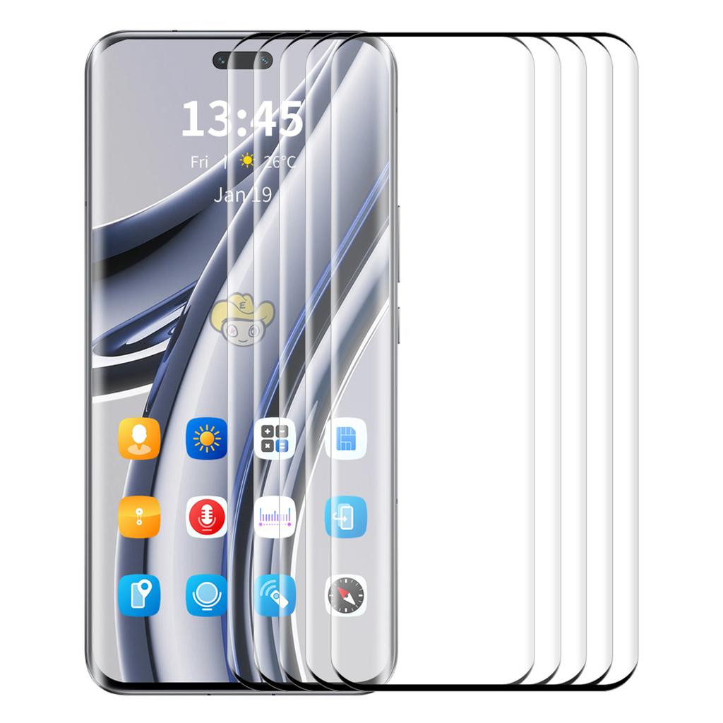 ENKAY HAT PRINCE 5PCS for Huawei nova 12 Pro 5G/12 Ultra 5G Full Screen Protector 3D Curved Tempered Glass Support Fingerprint Unlock