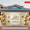 2D Gold Balloon 18 Happy Birthday Party Decoration Backdrop with Ribbon