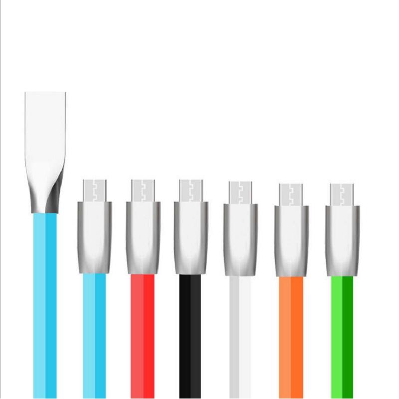 Premium Quality Smooth Portable Micro Usb Fast Charger Flat Data Sync Cable For Android Phones