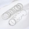 15 Stück/Set Punk Einfache Mehrschichtige Armbänder für Damen Elegant Zart Gedreht Funkelnd Verstellbare Armreifen Schmuck Paar Geschenke