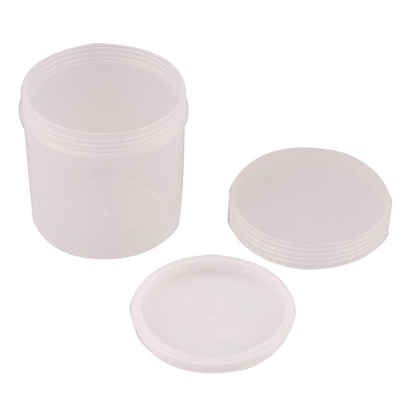 Průhledná uzavřená plechovka s víkem Plastová prázdná balící láhev Kruhové úložiště kbelík Sklenice na sušenky Potravinářské uzavřené plechovky Nádržka