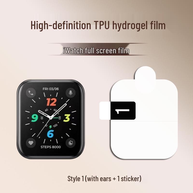 

Гидрогелевая пленка-протектор для экрана Apple Watch iWatch S10 - Совместима с 49, 45, 44, 41, 40, 38 мм 40MM iWatch S6/5/4/SE/SE2/SE3