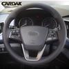 CARDAK Car Accessories Black Artificial Leather Car Steering Wheels Cover For Hyundai Creta 2015 2016 2017