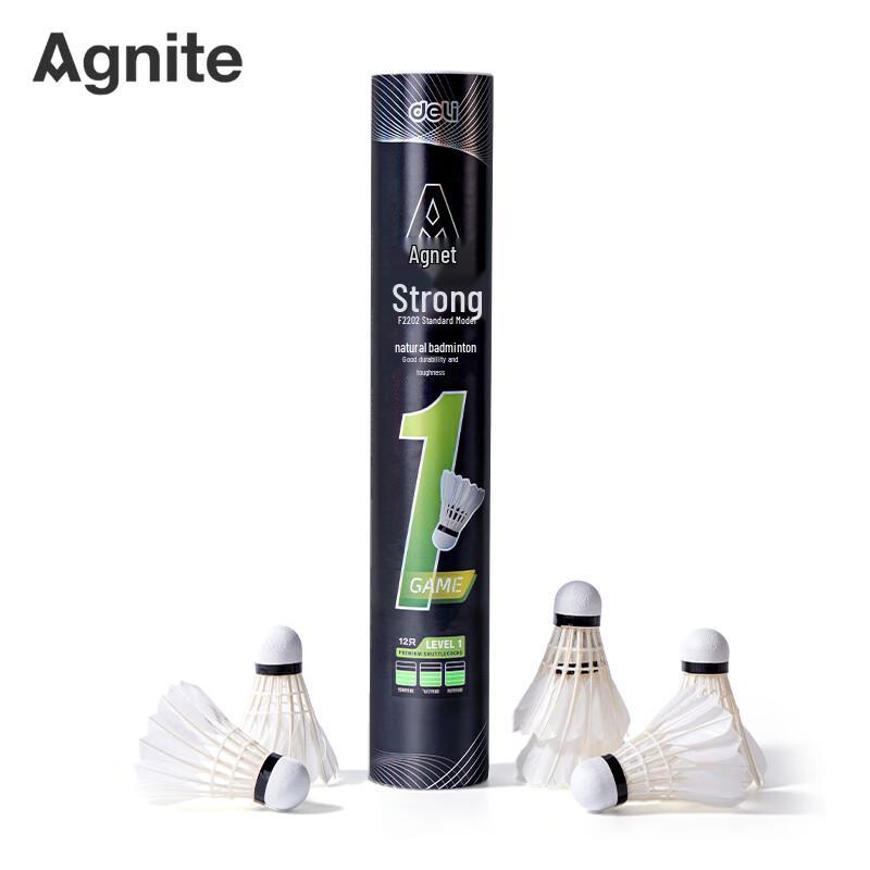 Deli F2202 White Goose Feather Badminton Shuttlecocks (3-Tube Pack)