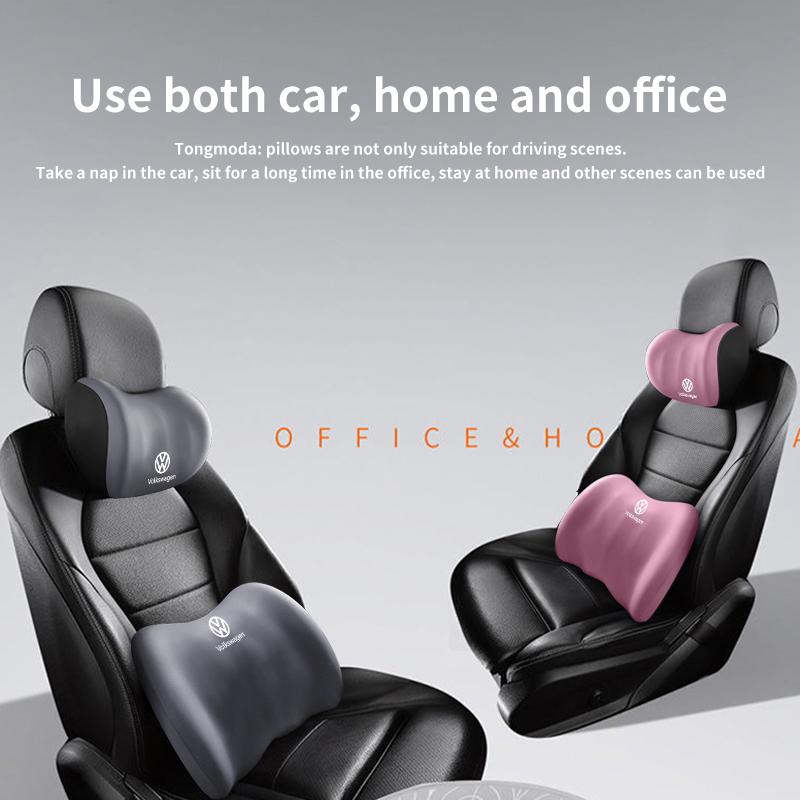 Car Sticker Hub Caps Car Seat Cushion Headrest Neck Support Neck Pillow Accessories For Volkswagen VW Scirocco Passat Polo B5 B6