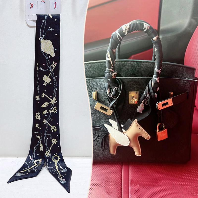 2024 Trendy Silk-Style Scarf Handle Wrap for Bags
