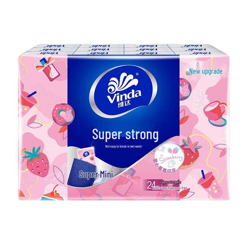 Vinda Sweet Berry 4-Ply Pocket Tissues