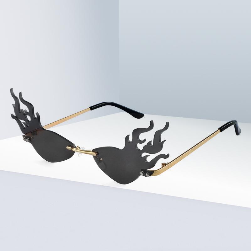 Irregolare Retro Metal Frame Vintage Trending Women Fire Flame Occhiali da  sole Senza bordi acquista in modo economico — spedizione gratuita,  recensioni reali con foto — Joom