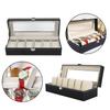 PU Leather Watch Storage Box 6 Slots Watch Collection Case Watch Display Case  Travel