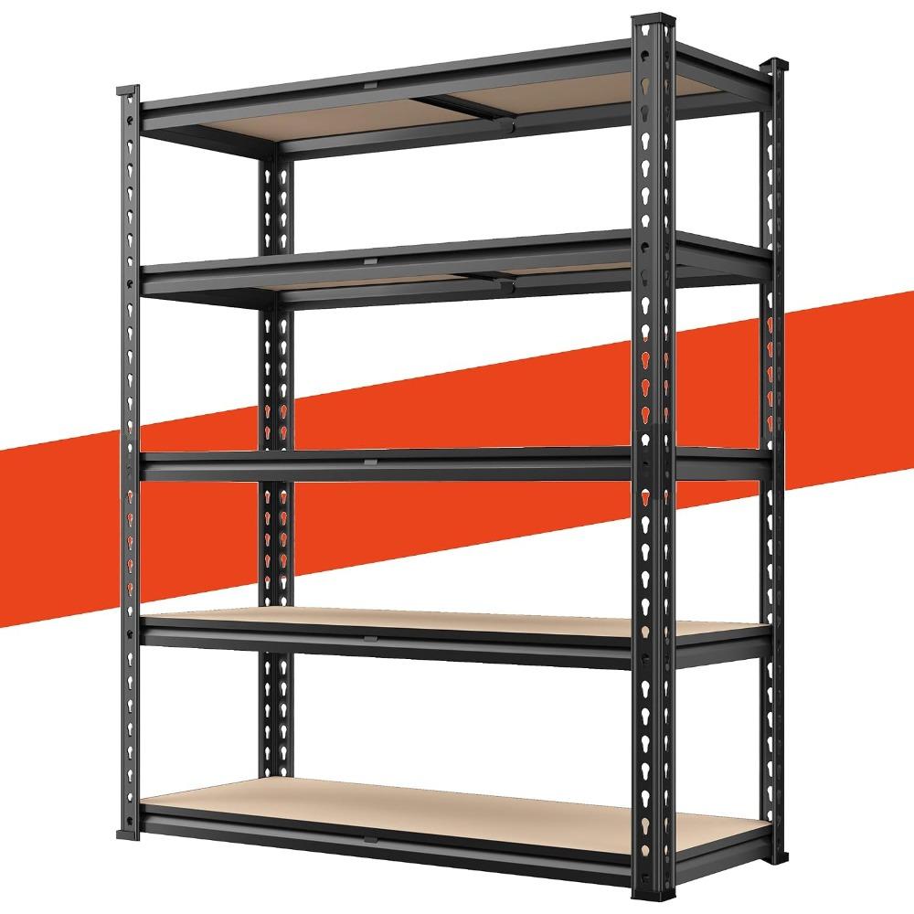 Local Warehouse 72 Garage Shelving, Heavy Duty 2000LBS, 5 Tier Metal Storage Unit, Adjustable Shelves for Warehouse, 72x35.5x11.