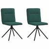 VidaXL Dining Chairs Set of 2 Dark Green Fabric, Chair, Living Room Chair, Accent Chair, Kitchen Chair, Seat of 4101237