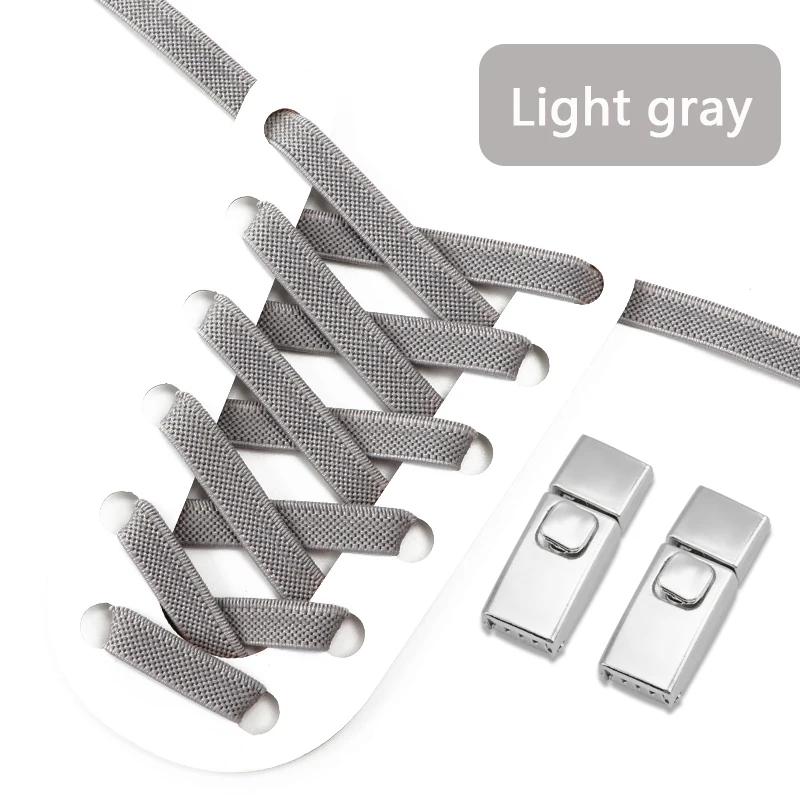 8MM 2025 No Tie Shoe Laces Press Lock Insert Fixed Shoelaces Without Ties Elastic Laces Sneaker Kid Adult Flat Shoelace for Shoe
