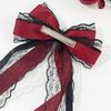 1Pcs Dark Lace Bow Hair Accessories Red Black Cross Love Hair Clip Gothic Lolita Headwear Accessories Butterfly Hair Clip