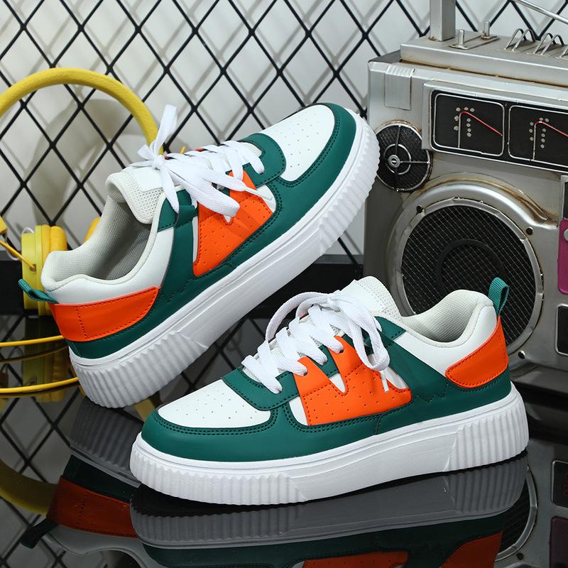 Women's Board Shoes Low-top Casual Sneakers Men PU Leather Running Walking Sports Shoes Classic Fitness Platform Shoes